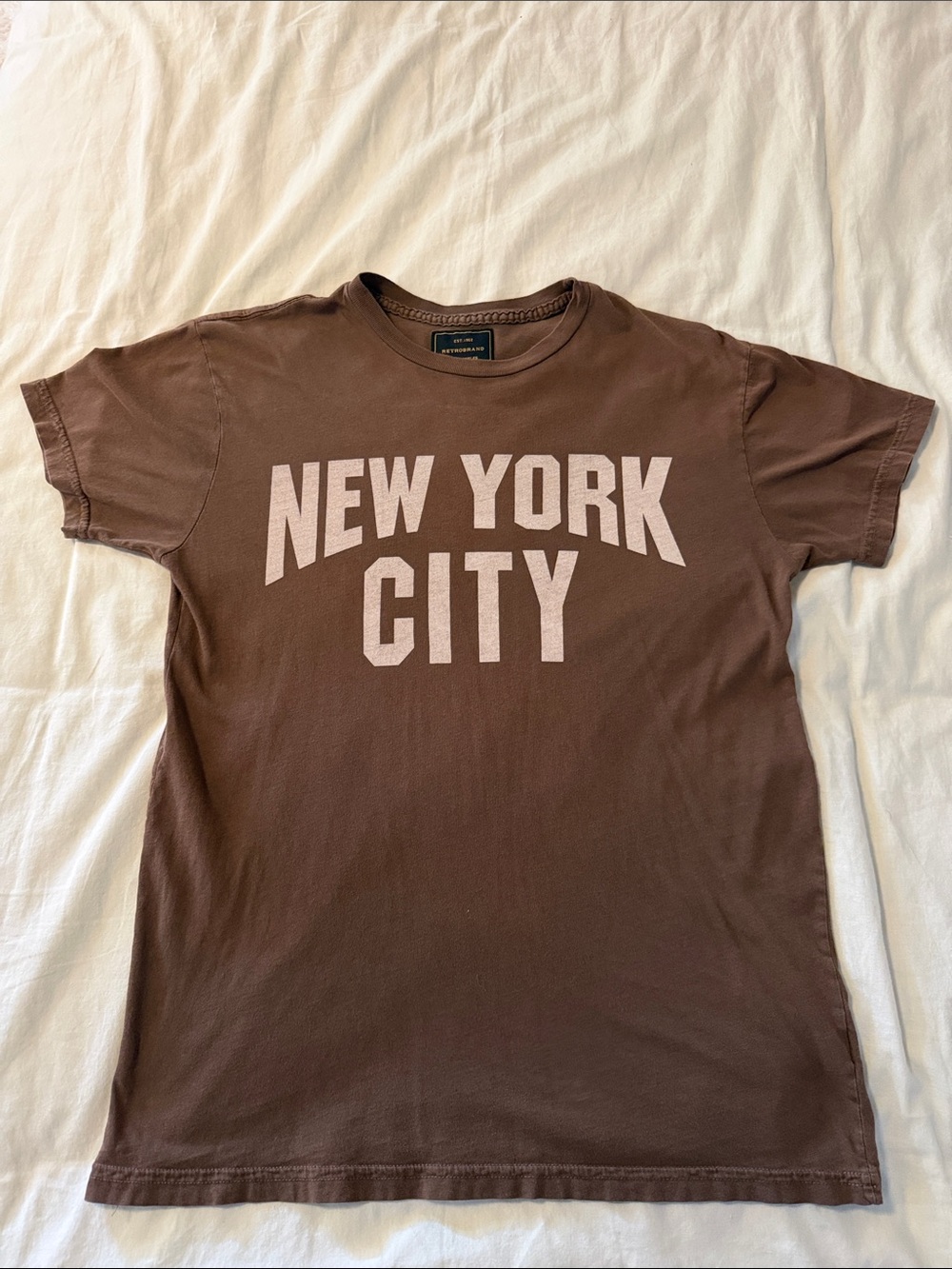 Retrobrand NEW YORK CITY Brown Graphic Tee